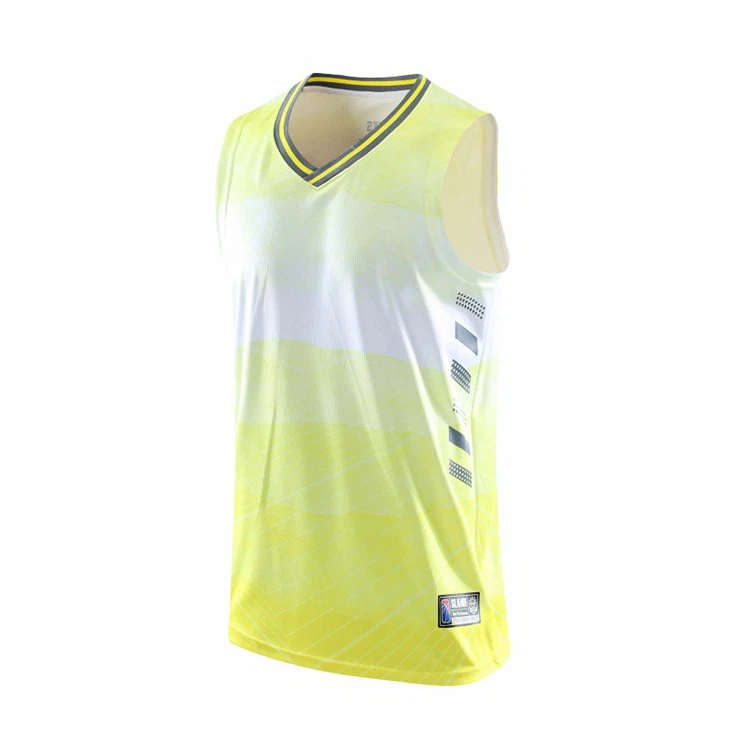 Yellow Sublimation Basketball Jersey